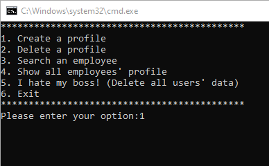 user profile app